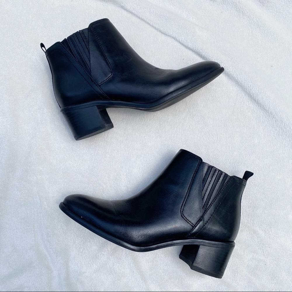 Franco Sarto Booties Black with Side Zip